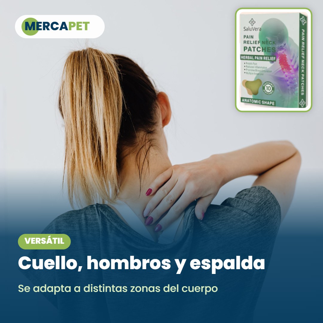 Parche para dolor de cuello Mercapet – cuello, hombros y espalda