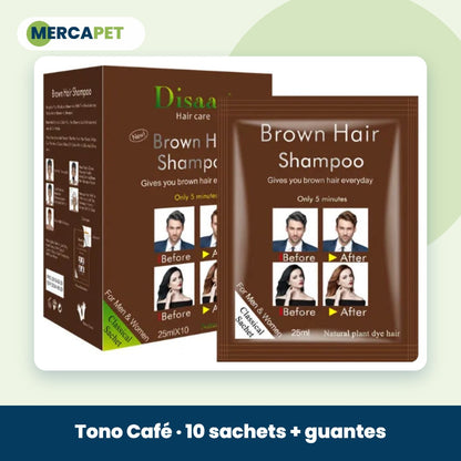 Shampoo colorante para canas Disaar tono Café
