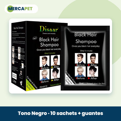 Shampoo colorante para canas Disaar tono Negro